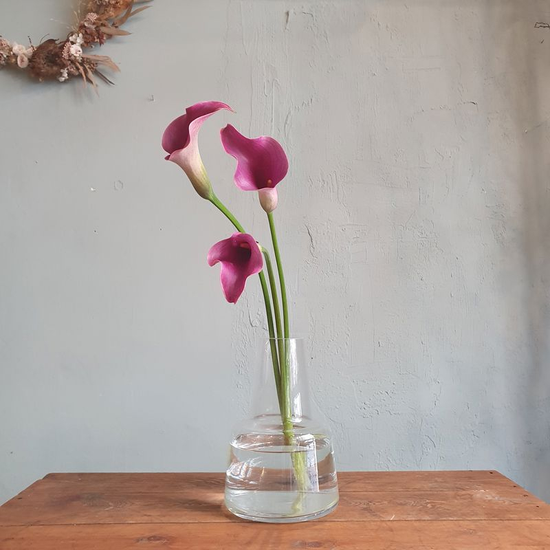 פרח קאלה גומי סגול-ורוד