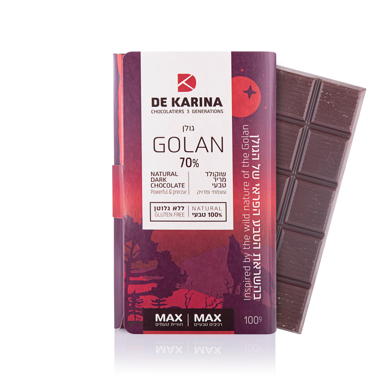 GOLAN - שוקולד מריר טבעי 70%